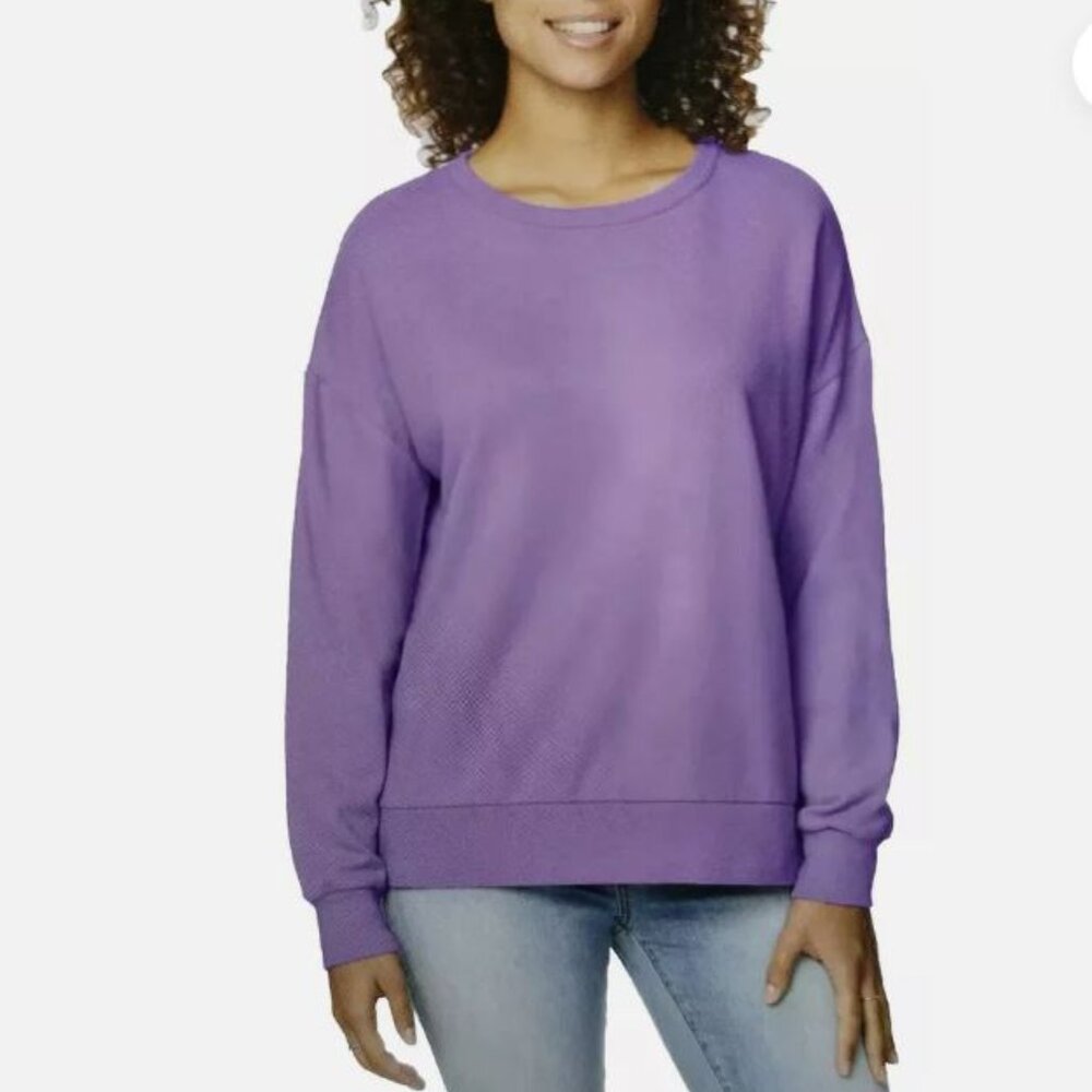 Buffalo David Bitton Women's Crewneck French Soft Terry Sweater Pullover - Small